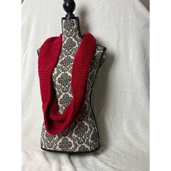 Solid Crochet Infinity Scarf/ Loop Scarf/ Cowl Scarf/ Handmade Scarf - Picture 6 of 9